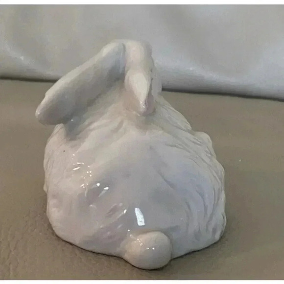 Toscany Collection White Bunny Rabbit with Pink Eyes, Ears, Nose 4”Tall‎ - Picture 5 of 6